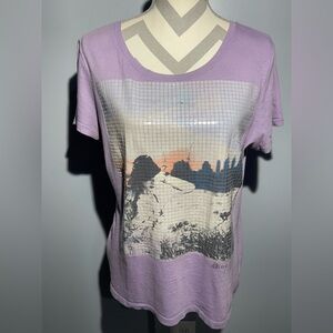 DKNY Lavender Scenic Graphic Women's Tee